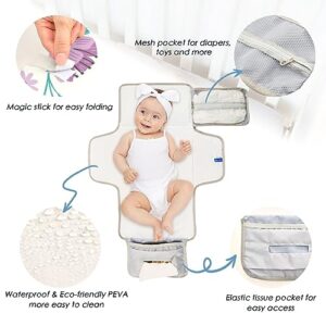 Bulletgxll Llama Cactus Portable Diaper Changing Pad Waterproof Changing Pad with Baby Tissue Pocket and Magic Stick for Newborn Baby.