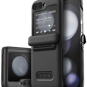 VRS DESIGN Terra Guard Modern for Galaxy Z Flip 5 5G Phone Case (2023), Premium Modern Neat Style Semi-Auto Hinge Protection Case (Matte Black)