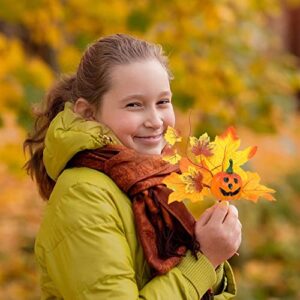 Fall Winter Thanksgiving Front Door Wreath, Winter Wreaths Autumn Porch Wall Decorations Grain Welcome Sign Pumpkins Party Holiday Artificial Farmhouse Mantle Turkey Decor Greeen