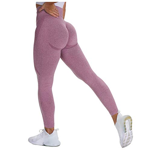 ORT Pants for Women Trendy Women Scrunch Butt Lifting Seamless Leggings Booty High Waisted Workout Yoga Pants Workout Leggings for Women Watermelon Red