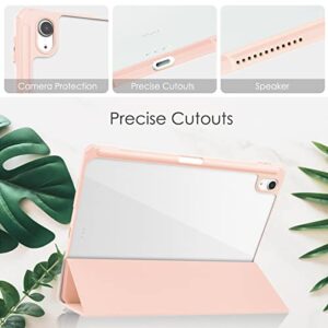 Tablet PC Case Slim Case Compatible with iPad Air 4 Case 10.9 Inch 2020 Tablet Case Cover-Compatible with iPad 11 inch 2018 with Pencil Holder,Auto Wake/Sleep Trifold Stand Smart Case with Clear Trans