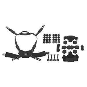 Helmet Padding Kit, Dual Layer Easy Install, Soft Dial Helmet Hanging System for Outdoors (Black Sponge)