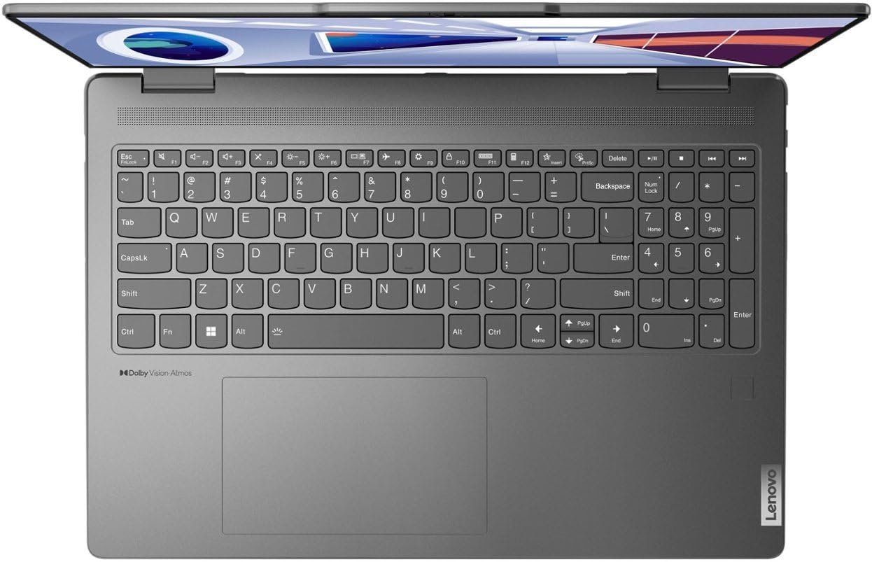 Lenovo Yoga 7 82YN 2023 Laptop ~ 16" 1920x1200 60Hz IPS Touch ~ Intel Core i7-1355U ~ 16GB LPDDR5~1TB M.2 NVMe ~ Backlit Keyboard with Fingerprint ~ Thunderbolt 4 ~ Windows 10 Pro ~ Storm Grey