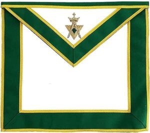 allied masonic degree amd hand embroidered officer apron