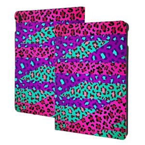 colorful leopard print case fit for ipad air 3 pro 10.5 inch case with auto sleep/wake ultra slim lightweight stand leather cases