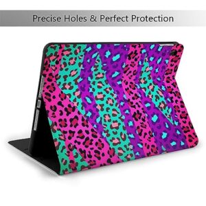 Colorful Leopard Print Case Fit for IPad Air 3 Pro 10.5 Inch Case with Auto Sleep/Wake Ultra Slim Lightweight Stand Leather Cases