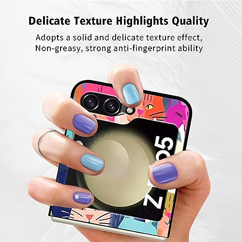 for Samsung Galaxy Z Flip 5 Case Galaxy Z Flip 5 Phone Case for Women Girls Ultra Thin Shell Hard PC Flip Cover Lightweight Protective Case for Samsung Z Flip 5 5G 2023,Colorful Cats