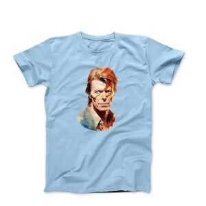 bowie graphic portrait t-shirt (3x-large, light blue)