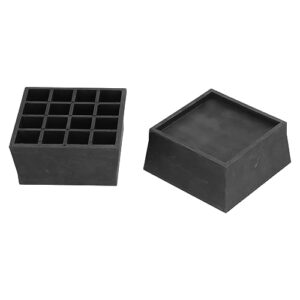 jerss Furniture Riser TPU Lift Square Furniture Pad Mute Foot Pad for Bed Foot Booster Pad Black Stackable Furniture Bed Risers