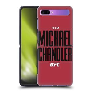 head case designs officially licensed ufc michael chandler fighter team hard back case compatible with samsung galaxy z flip / 5g
