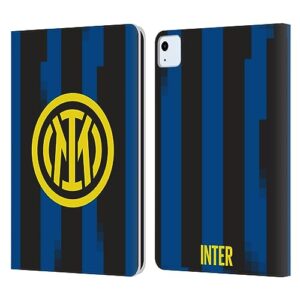 head case designs officially licensed inter milan home 2023/24 crest kit leather book wallet case cover compatible with apple ipad air 2020/2022