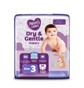 dry & gentle diapers size 3, 35 count 1pack