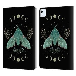 head case designs officially licensed episodic drawing luna and moth illustration animals leather book wallet case cover compatible with apple ipad air 2020/2022
