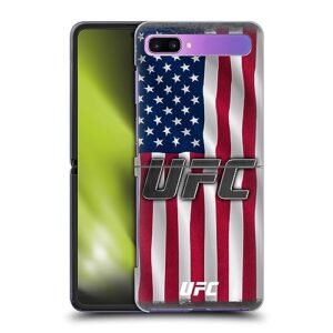 head case designs officially licensed ufc us flag logo hard back case compatible with samsung galaxy z flip / 5g