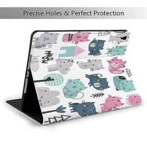 Funny Cute Cat Pink Tree Sun Case Fit for IPad Air 3 Pro 10.5 Inch Case with Auto Sleep/Wake Ultra Slim Lightweight Stand Leather Cases