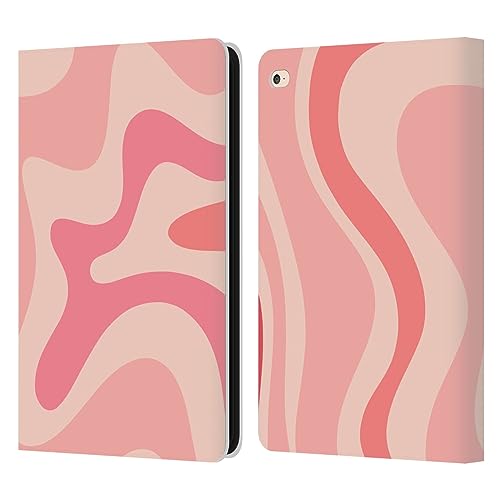 Head Case Designs Officially Licensed Kierkegaard Design Studio Soft Pink Liquid Swirl Retro Abstract Patterns Leather Book Wallet Case Cover Compatible with Apple iPad Air 2 (2014)