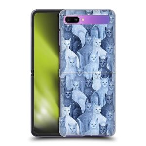 head case designs officially licensed episodic drawing cats pattern hard back case compatible with samsung galaxy z flip / 5g