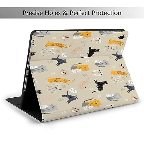 Funny Cats Case Fit for IPad Air 3 Pro 10.5 Inch Case with Auto Sleep/Wake Ultra Slim Lightweight Stand Leather Cases