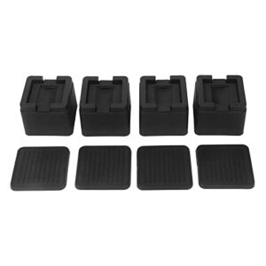 wnvivi 4 sets furniture risers, sofa risers square rubber anti skid bed raisers blocks bed frame risers supports fortable sofa couch desk