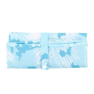 diaper changing pad, baby changing mat waterproof easy cleaning soft for outdoor for car (water blue graffiti)