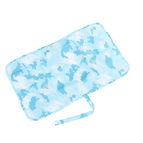 Diaper Changing Pad, Baby Changing Mat Waterproof Easy Cleaning Soft for Outdoor for Car (Water Blue Graffiti)