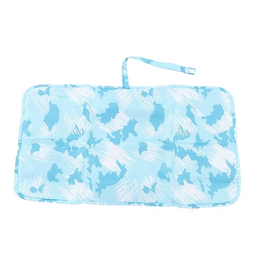 Diaper Changing Pad, Baby Changing Mat Waterproof Easy Cleaning Soft for Outdoor for Car (Water Blue Graffiti)