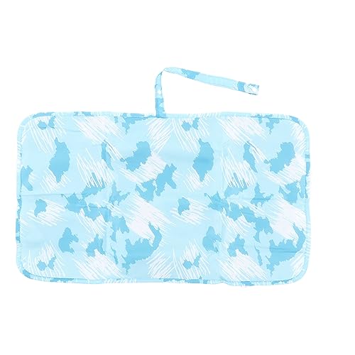 Diaper Changing Pad, Baby Changing Mat Waterproof Easy Cleaning Soft for Outdoor for Car (Water Blue Graffiti)