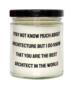 fancy architect gifts, i may not know much about architecture but i do know, nice birthday scent candle for friends from boss, unique architect gifts, inexpensive architect gifts, budgetfriendly