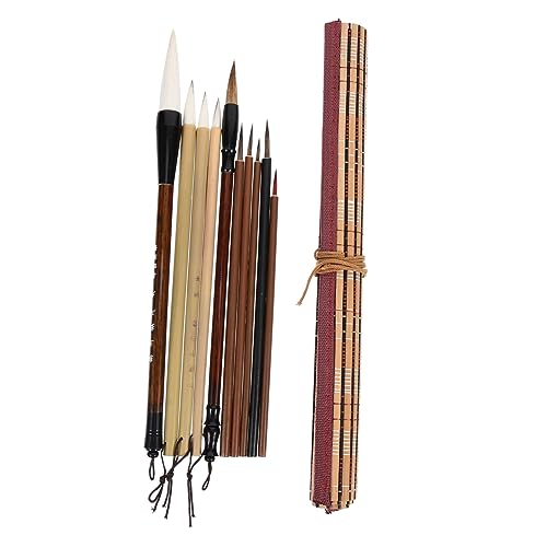 COHEALI 10pcs Brush Set Gift Set Water Color Pens Set Calligraphy Pen Set Japanese Brush Sumi Painting Drawing Brushes Bamboo Paint Brush Beginner Drawing Brush Birthday Gift Office Supply