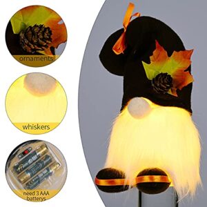 Fall Signs for Home Decor, Festival Lighted Faceless Doll Decoration Creative Autumn Lighted Doll Gift, Halloween Decorations for Home Gifts Thanksgiving Home Decor Autumn