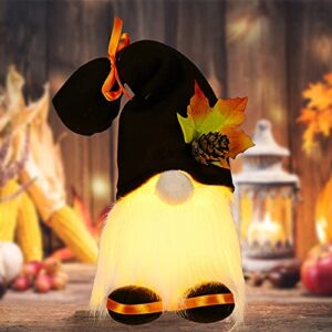 Fall Signs for Home Decor, Festival Lighted Faceless Doll Decoration Creative Autumn Lighted Doll Gift, Halloween Decorations for Home Gifts Thanksgiving Home Decor Autumn