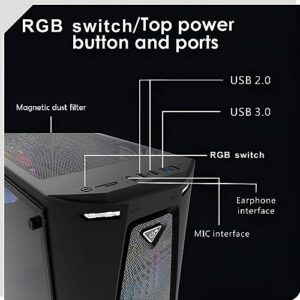 Gaming Computer Desktop PC Custom Gaming PC 8-Core RYZEN 7 4.6 Ghz Turbo CPU 32GB RAM 1TB SSD NVME Radeon Plug and PlayTower PC System Windows