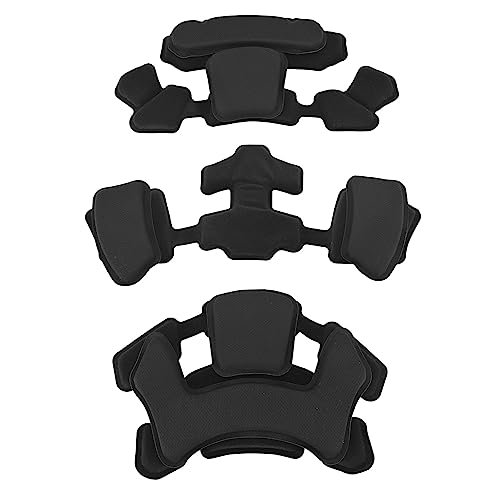 GLOGLOW Helmet Dial Suspension System Chin Strap, Helmet Padding Kit Exquisite Workmanship Strong Compatibility Soft Comfortable for Fast for Wendy (Black Sponge)