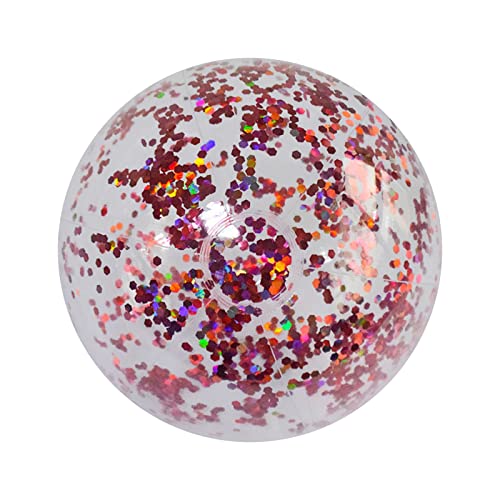 Transparent PVC Inflatable Beach Ball Elastic Beach Ball Confetti Ball Pool Beach Outdoor Toys, Bath Time Toys Swimming Pool & Outdoor Water Toys Swimming Pool Games Sand Toys for Beach Older Kids