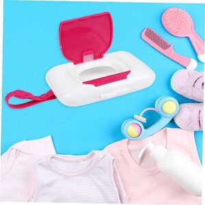 Toyvian Outgoing Baby Mouth and Hand Wipes Box Portable Wet Wipes Box Wipe Dispenser Plastic Container Plastic to go containers Infant Wet tissues Wipes case Plastic Baby Tissue Case Carry