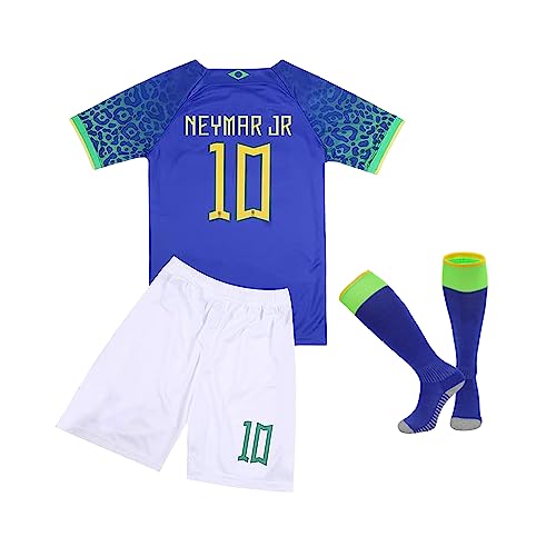 Cdwioe Boys' Soccer Jerseys Kids #10 Football Training Uniforms for Boys Girls Youth Soccer Shirts and Shorts Kit Set for 4-13 Years