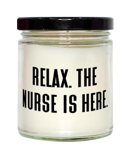 Cool Nurse Gifts, Relax. The Nurse Is Here, Surprise Scent Candle For Men Women, From Boss, Fun gifts for nurse, Fun nursing gifts, Unique nursing gifts, Best nursing gifts, Personalised nursing gifts