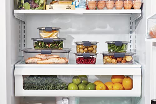 Rubbermaid Brilliance BPA Free Food Storage Containers with Lids, Airtight, for Kitchen and Pantry Organization & Brilliance BPA Free Food Storage Containers with Lids, Airtight