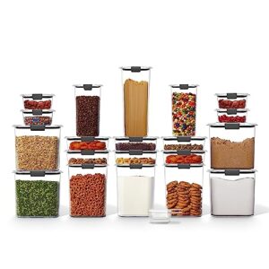 Rubbermaid Brilliance BPA Free Food Storage Containers with Lids, Airtight, for Kitchen and Pantry Organization & Brilliance BPA Free Food Storage Containers with Lids, Airtight