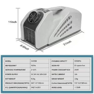 Portable Air Conditioner for Camping, Camping Air Conditioner, Tent Air Conditioner, 3 Wind Speeds, Low Noise and Low Power Consumption, for Outdoor Indoor