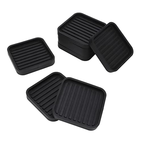 YOUTHINK Heavy Duty Upgraded Rubber Bed Risers 8PCS, More Space, Anti Slip Pads, Improve Sleep, Easy to Use