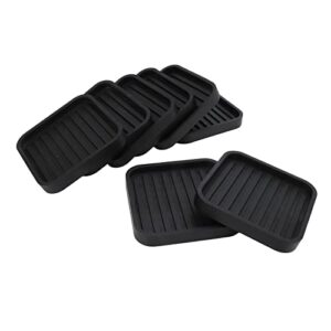 YOUTHINK Heavy Duty Upgraded Rubber Bed Risers 8PCS, More Space, Anti Slip Pads, Improve Sleep, Easy to Use