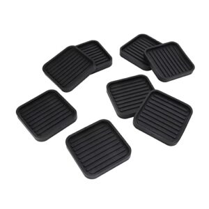 YOUTHINK Heavy Duty Upgraded Rubber Bed Risers 8PCS, More Space, Anti Slip Pads, Improve Sleep, Easy to Use