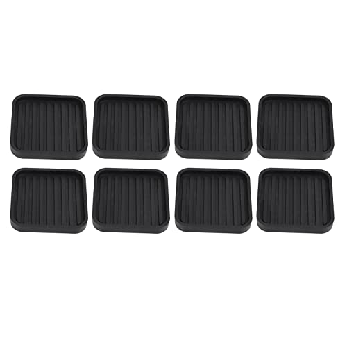 YOUTHINK Heavy Duty Upgraded Rubber Bed Risers 8PCS, More Space, Anti Slip Pads, Improve Sleep, Easy to Use