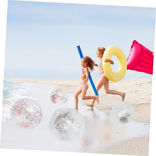 Abaodam 1 Set Inflatable Beach Ball Toys for Bath Toys for Kids Bath Toys Confetti Beach Ball Sequin Beach Ball Water Balls Decorative Beach Ball Kids Ball Water Toy Bulk