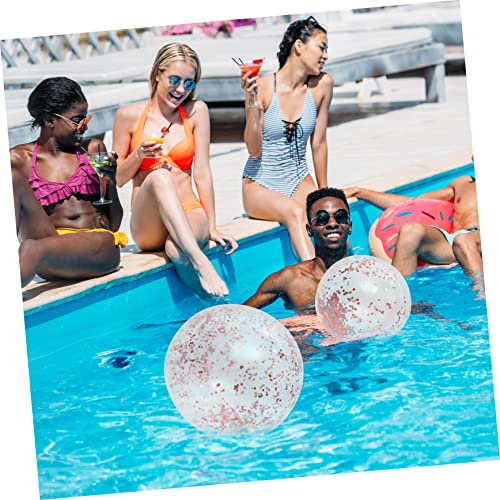 Abaodam 1 Set Inflatable Beach Ball Toys for Bath Toys for Kids Bath Toys Confetti Beach Ball Sequin Beach Ball Water Balls Decorative Beach Ball Kids Ball Water Toy Bulk
