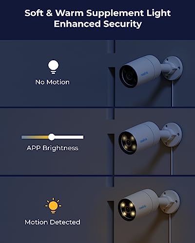 REOLINK CX410-2K PoE Security Camera Outdoor with F1.0 Aperture, REOLINK 4K 8CH Network Video Recorder, 2× CX410 with 1x RLN8-410 (Built-in 2TB HDD) Video Recorder