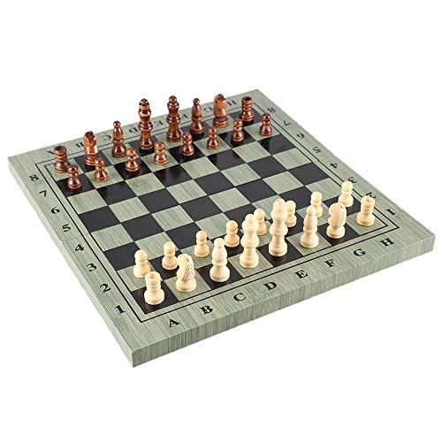 Chess Set International Chess Set Portable Folding Wooden Chess Board Chess Game for Travel Party Family Activities Chess Game Board Set (Color : S1)