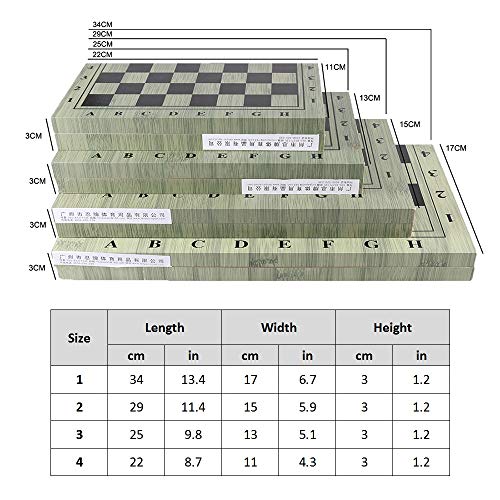 Chess Set International Chess Set Portable Folding Wooden Chess Board Chess Game for Travel Party Family Activities Chess Game Board Set (Color : S1)