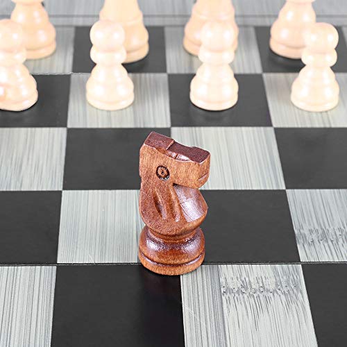 Chess Set International Chess Set Portable Folding Wooden Chess Board Chess Game for Travel Party Family Activities Chess Game Board Set (Color : S1)